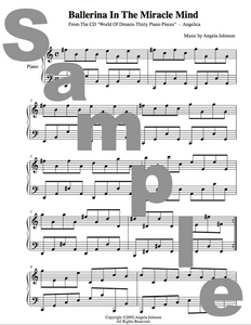 Angelica Sheet Music (Piano Score) - Ballerina In The Miracle Mind - angelicasmusic-com