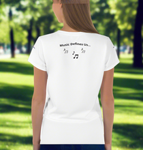 Load image into Gallery viewer, Angelica Print Crop Tee With Music Notes