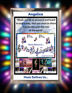 Angelica Framed Poster - "Music Defines Us" - Artwork