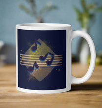 Load image into Gallery viewer, White Glossy Mug With Music Design - Angelica&#39;s Music World Design