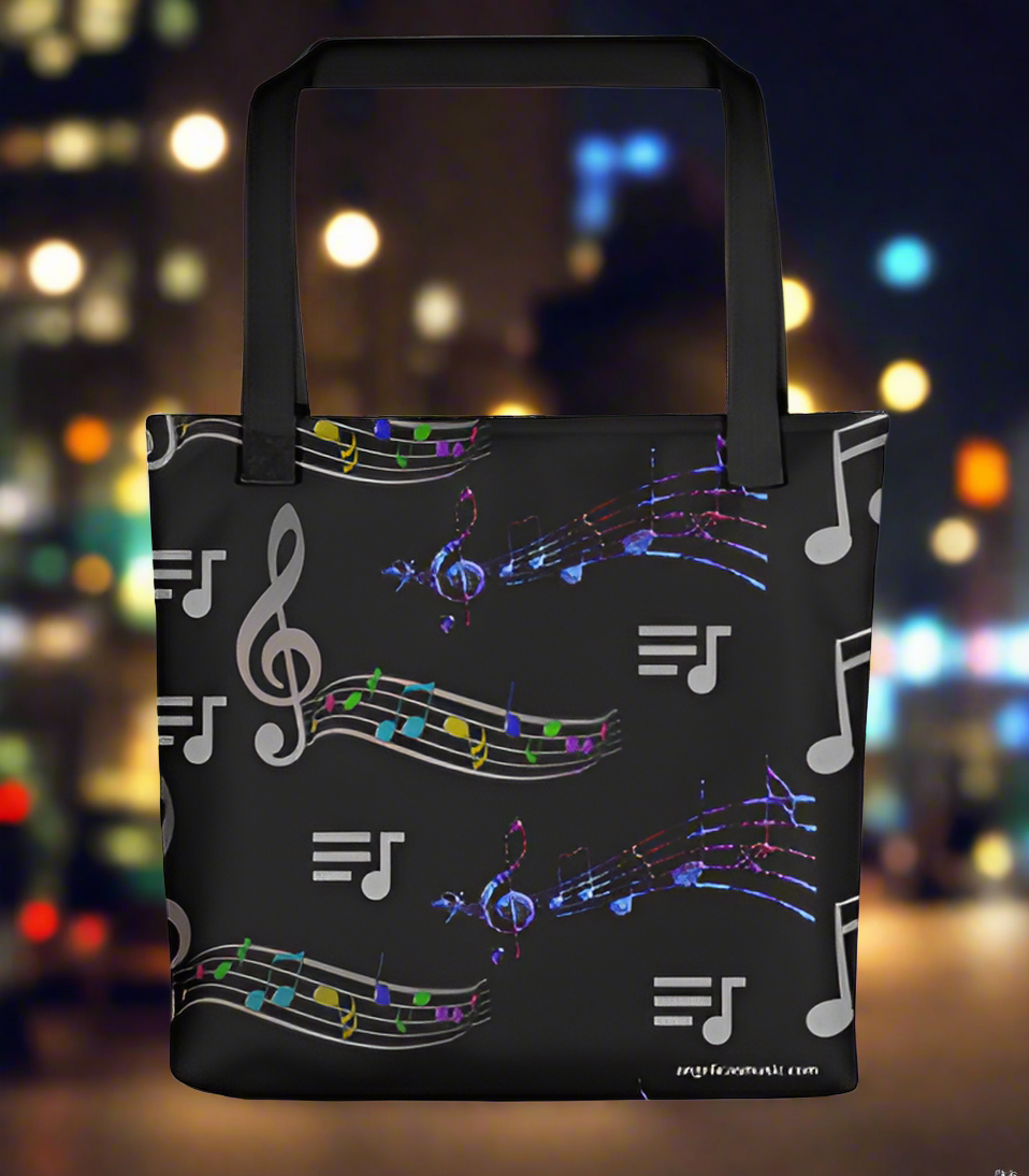 Angelica Tote Bag - Featuring Music Notes