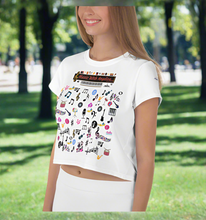 Load image into Gallery viewer, Angelica Print Crop Tee With Music Notes