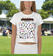 Load image into Gallery viewer, Angelica Print Crop Tee With Music Notes