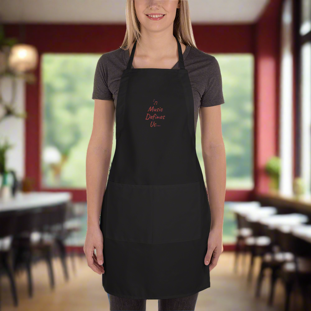 Angelica Embroidered Apron With Quote