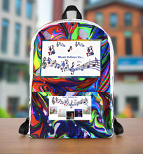 Load image into Gallery viewer, Angelica Backpack - Multicolored With Music Notes - Featuring Angelica&#39;s CD&#39;s