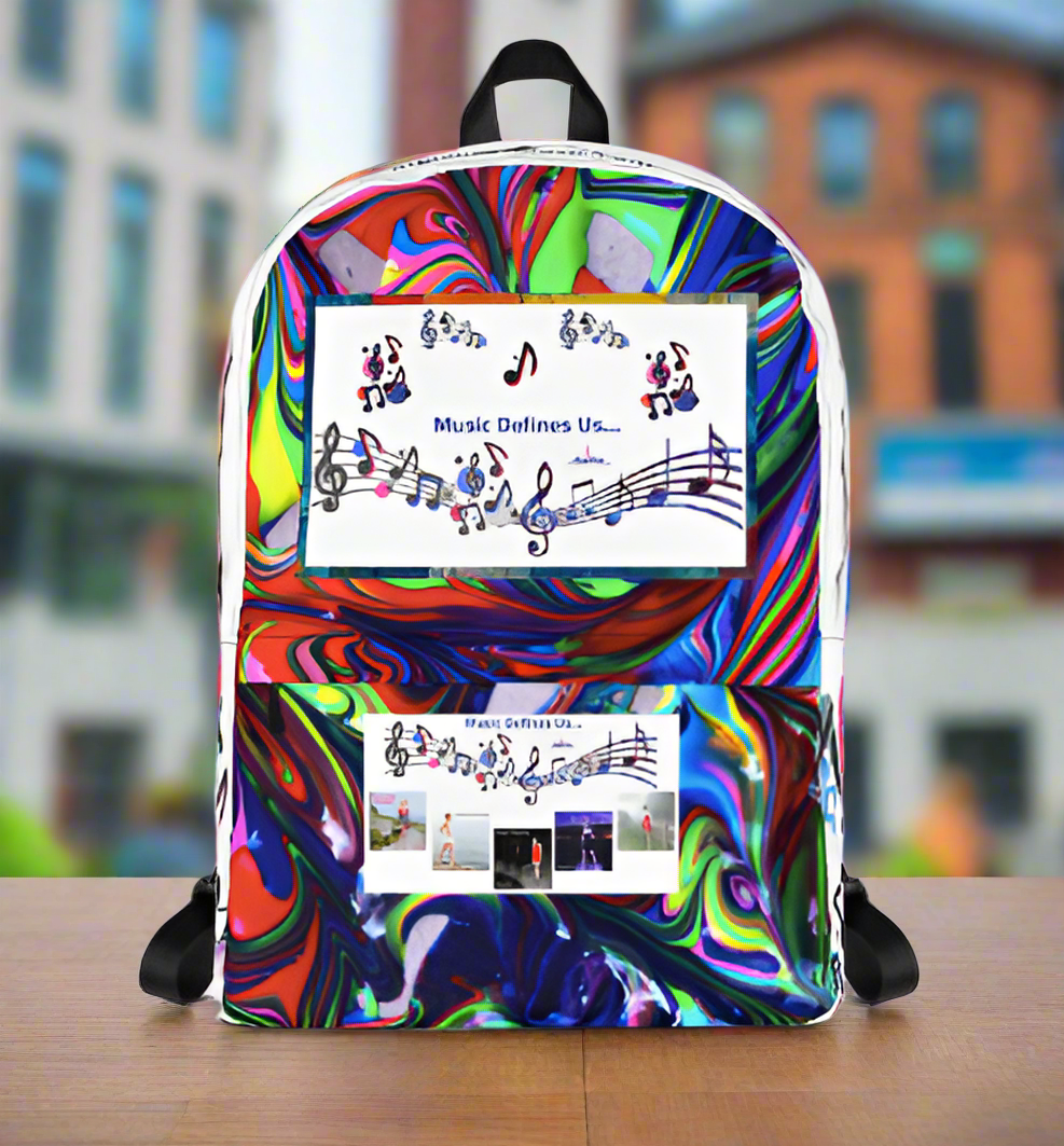 Angelica Backpack - Multicolored With Music Notes - Featuring Angelica's CD's