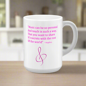 Angelica Coffee Mug - Featuring Music Quote