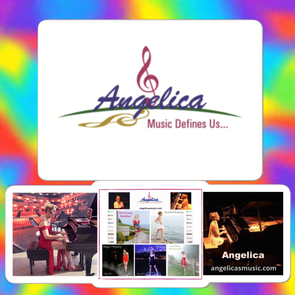 Angelica Sticker - Logo, CD's & Concert Design
