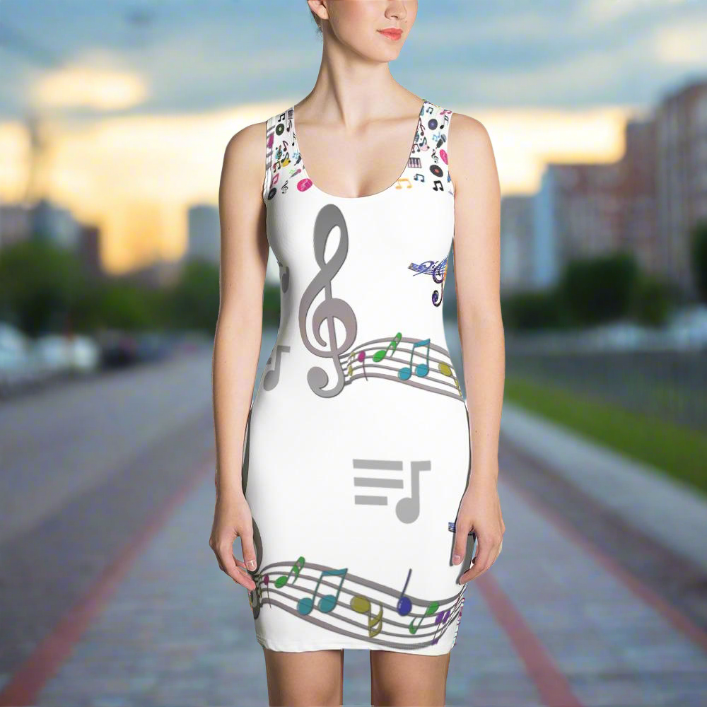 Angelica Dress - Featuring Music Print