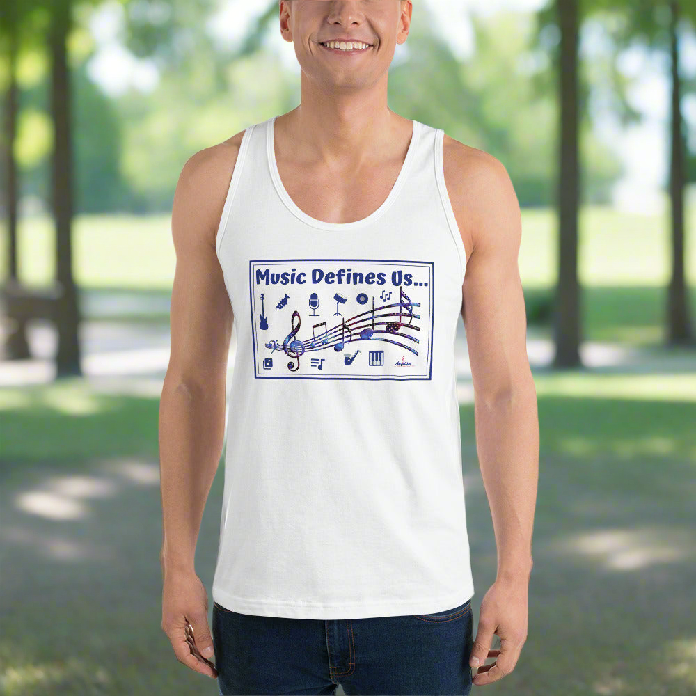 Angelica Tank Top With Music Notes - Jersey Design