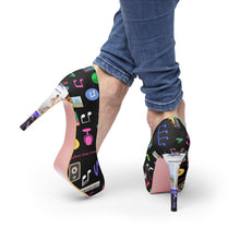 Load image into Gallery viewer, Angelica Music Notes - Women&#39;s Platform Heels - angelicasmusic-com