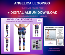 Load image into Gallery viewer, Angelica Leggings - &quot;Dance Like You Are Free&quot; + Digital Album Download - &quot;Dreamland Awakening&quot;