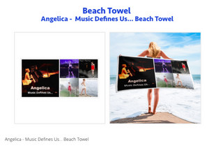 Angelica Beach Towel - angelicasmusic-com