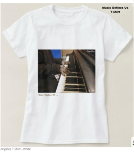 Angelica T-Shirt - Featuring Piano Keys - angelicasmusic-com
