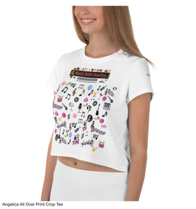Angelica Print Crop Tee (Shirt) - angelicasmusic-com