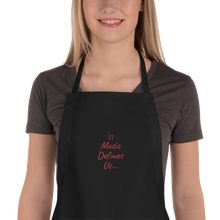 Load image into Gallery viewer, Angelica Embroidered Apron With Quote - angelicasmusic-com