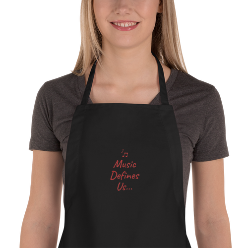 Angelica Embroidered Apron With Quote - angelicasmusic-com