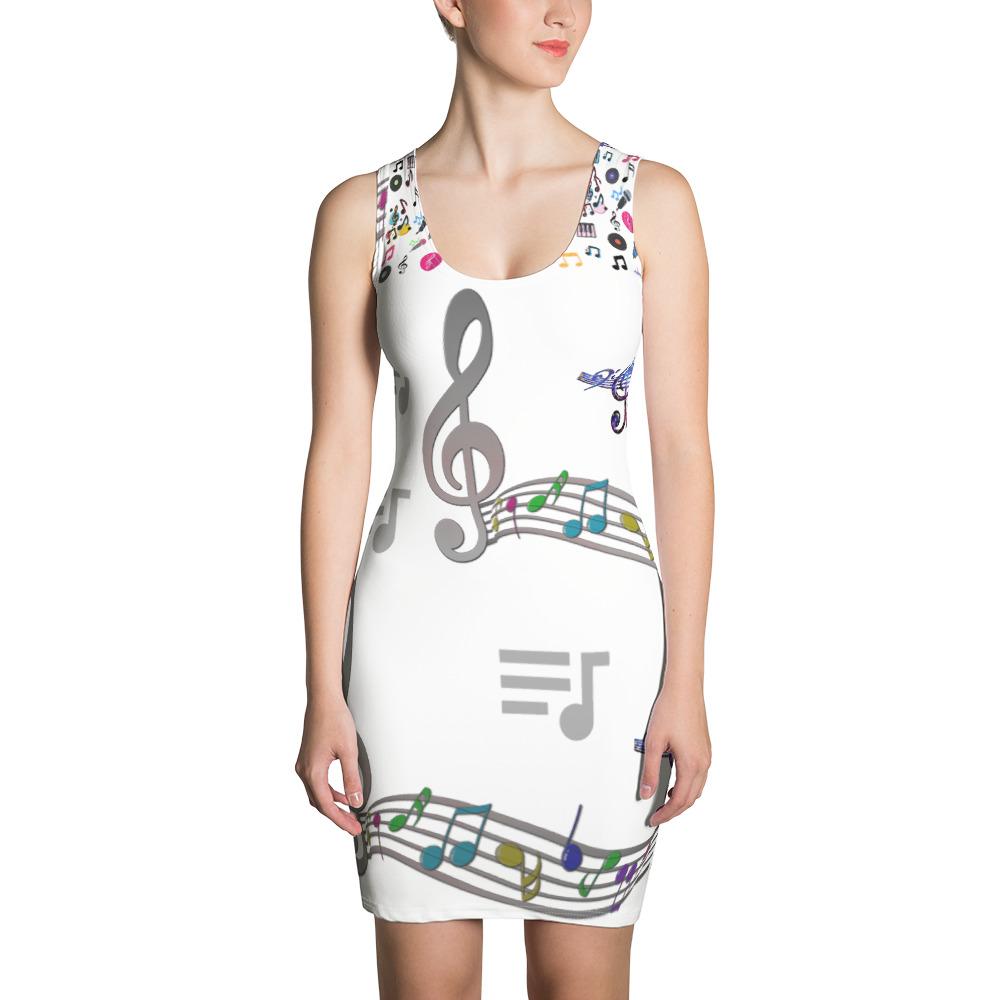 Angelica Dress - Featuring Music Print - angelicasmusic-com