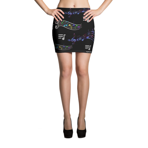 Angelica Mini Skirt - Music Note Design - angelicasmusic-com
