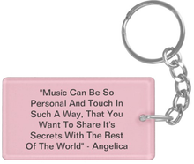 Load image into Gallery viewer, Angelica Keychain - Featuring Quote &amp; Photo - angelicasmusic-com
