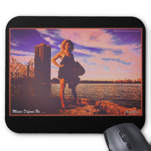 Angelica Mouse Pad - Featuring Angelica (Black) - angelicasmusic-com