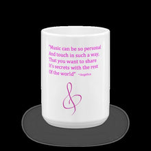 Load image into Gallery viewer, Angelica Coffee Mug - Featuring Music Quote - angelicasmusic-com