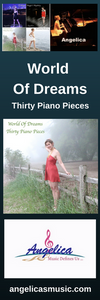 Angelica Bookmark - Featuring CD Artwork - World Of Dreams Thirty Piano Pieces - angelicasmusic-com
