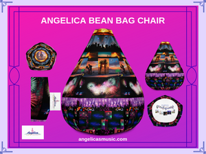 Angelica Bean Bag Chair - All Over Print Design - angelicasmusic-com