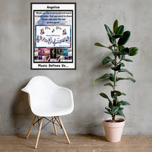 Load image into Gallery viewer, Angelica Framed Poster - &quot;Music Defines Us&quot; - Artwork - angelicasmusic-com