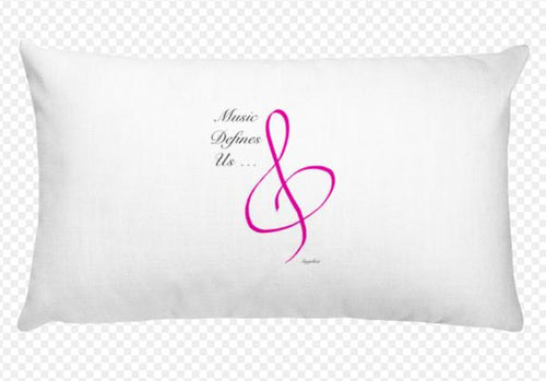 Angelica Pillow - Featuring Quote & Treble Clef - angelicasmusic-com