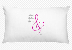 Angelica Pillow - Featuring Quote & Treble Clef - angelicasmusic-com